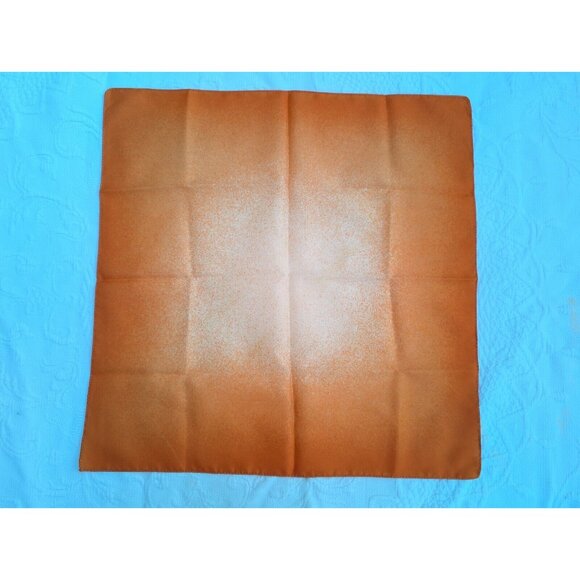 Vintage Scarf Creamscicle Sherbert Orange Starburst White  Mod Square 19.5" - Picture 9 of 10